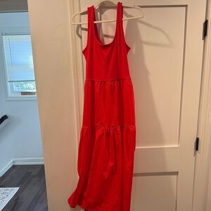 J. Crew Vibrant Red Midi Dress